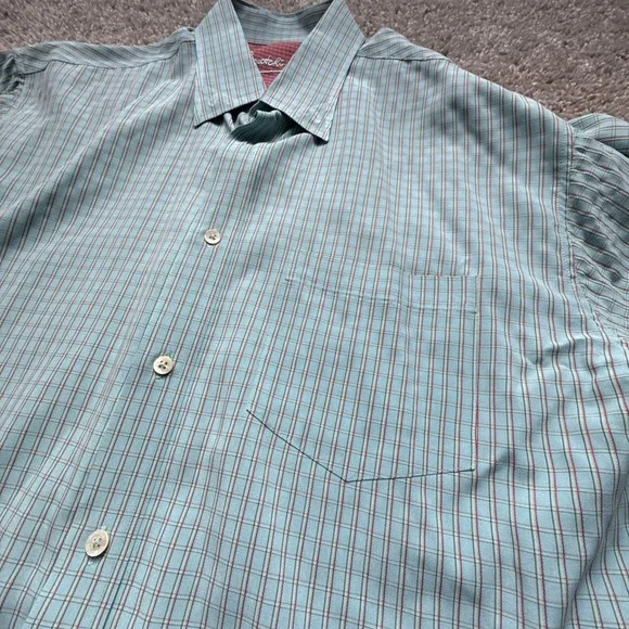 Bugatchi UOMO Button Up Men's SZ XL Short Sleeve Rayon Blend Pocket - Picture 5 of 10